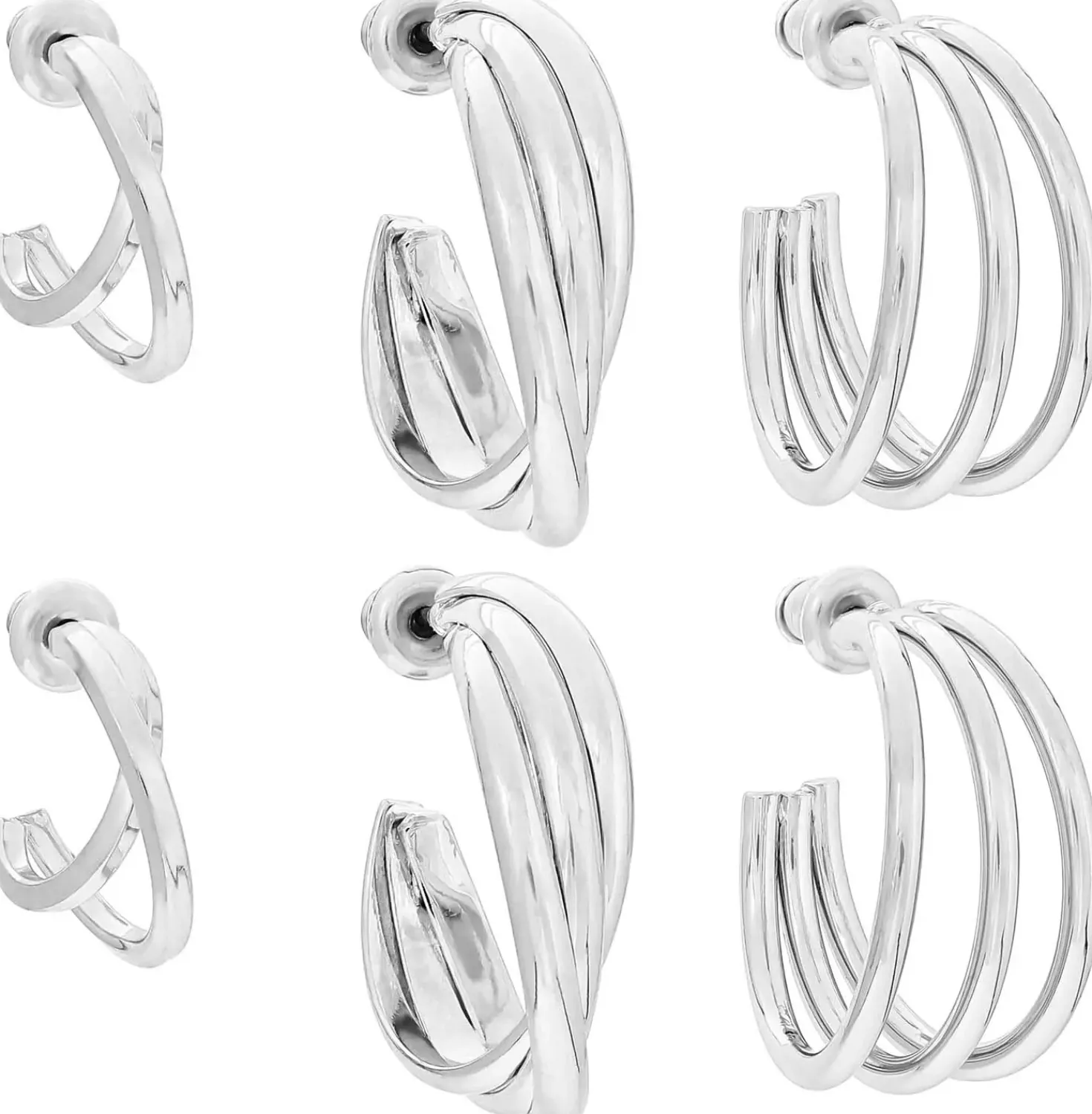 Set di creoli - Silver Twist