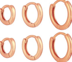 Set di creoli - Slim Rosegold