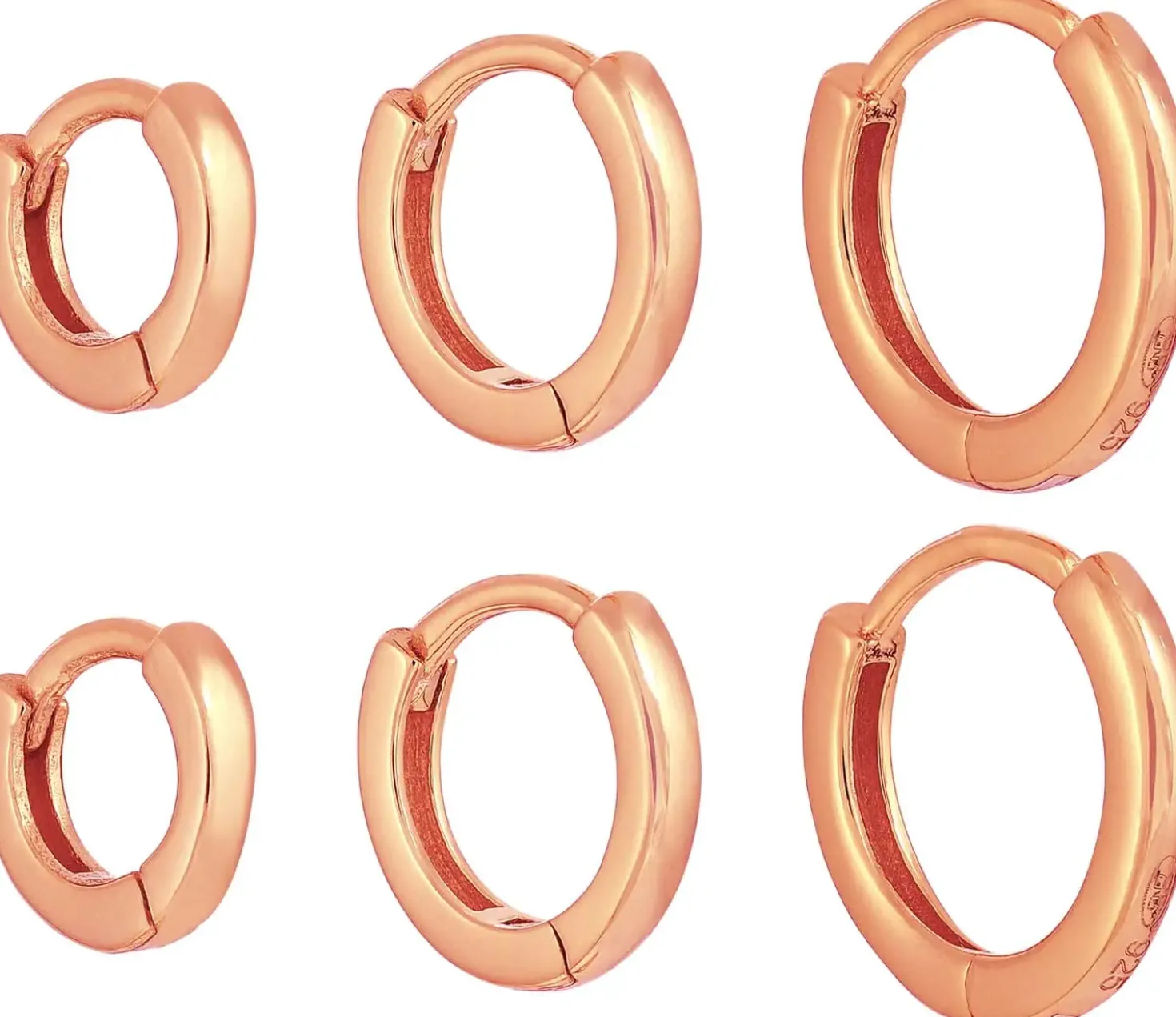 Set di creoli - Slim Rosegold