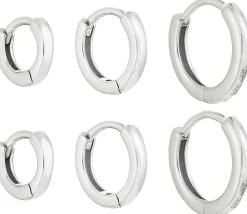 Set di creoli - Slim Silver