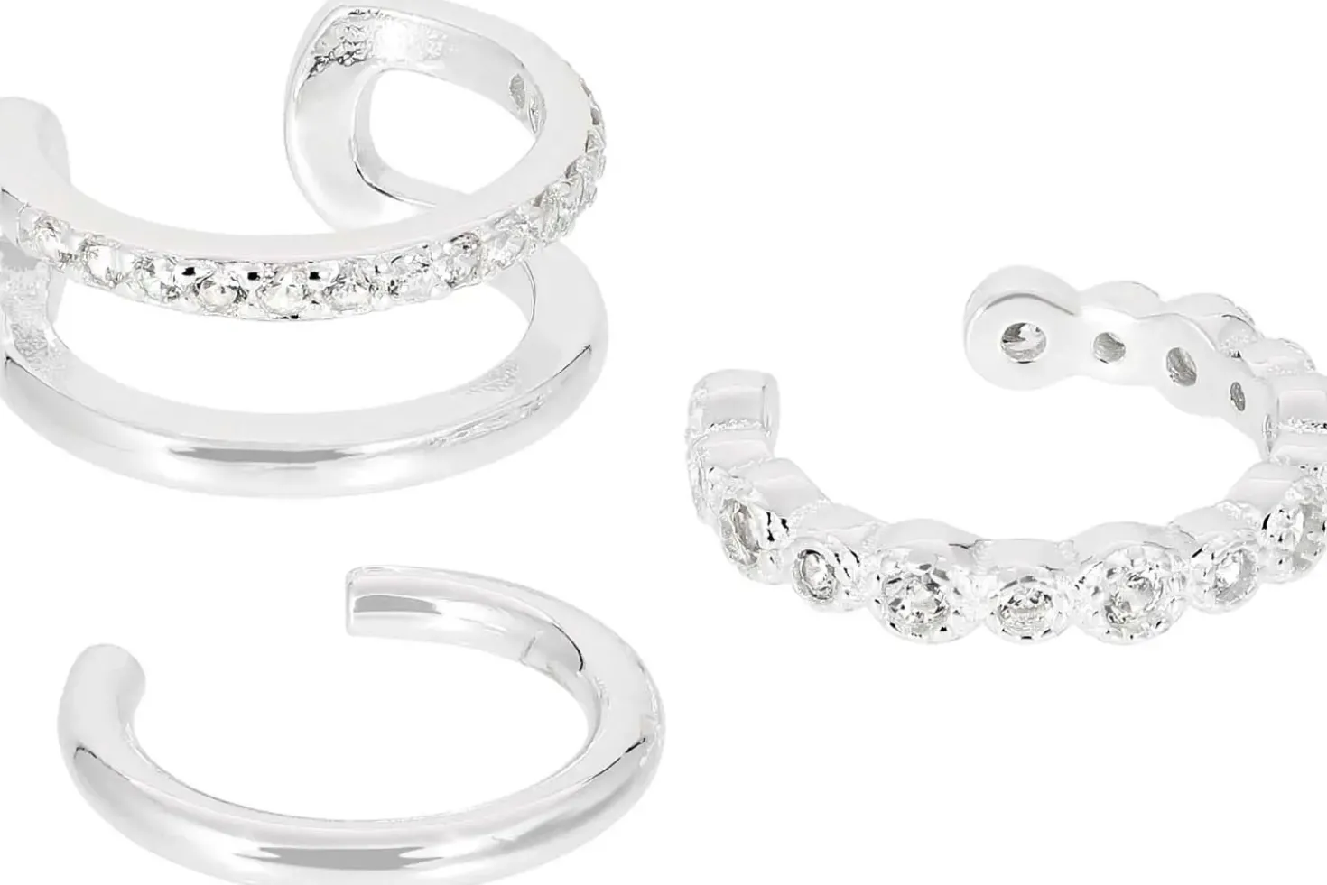 Set di earcuff - Silver Trio