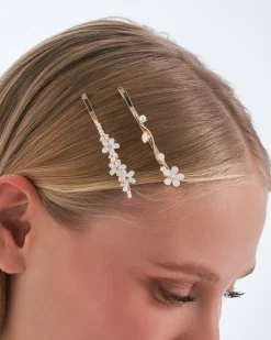 Set di forcine per capelli - White Flowers