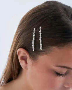 Set di forcine per capelli - Silver Rhinestones