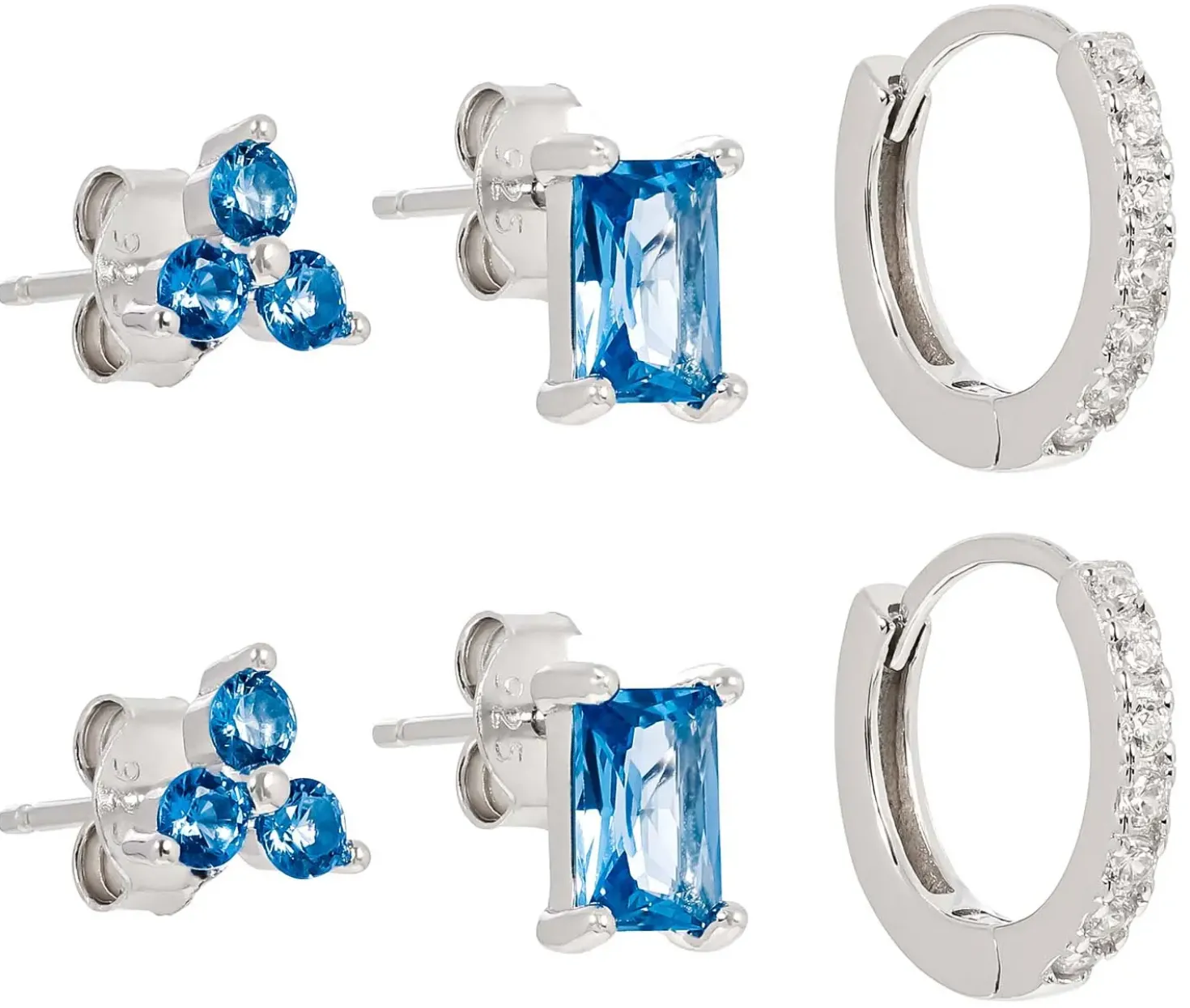 Set di orecchini - Blue Crystals