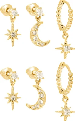 Set di orecchini - Moon Stars