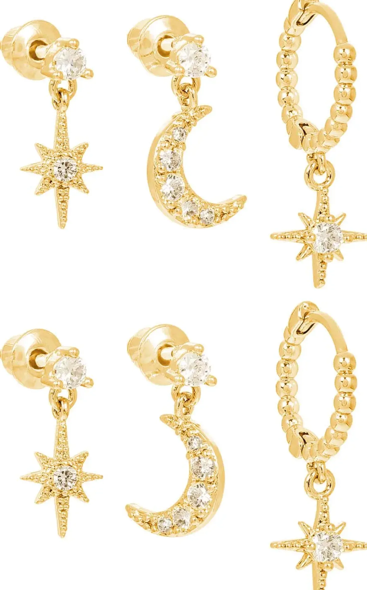 Set di orecchini - Moon Stars