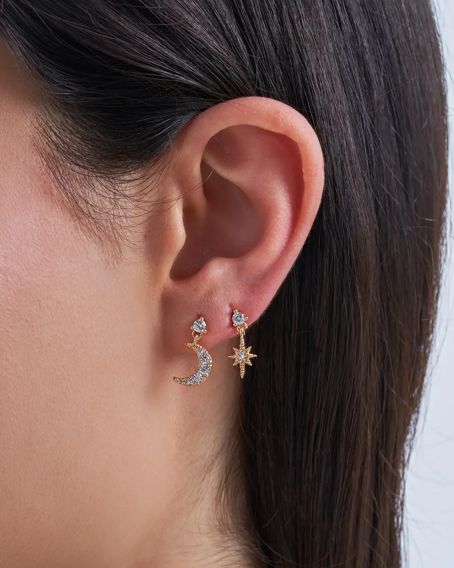 Set di orecchini - Moon Stars