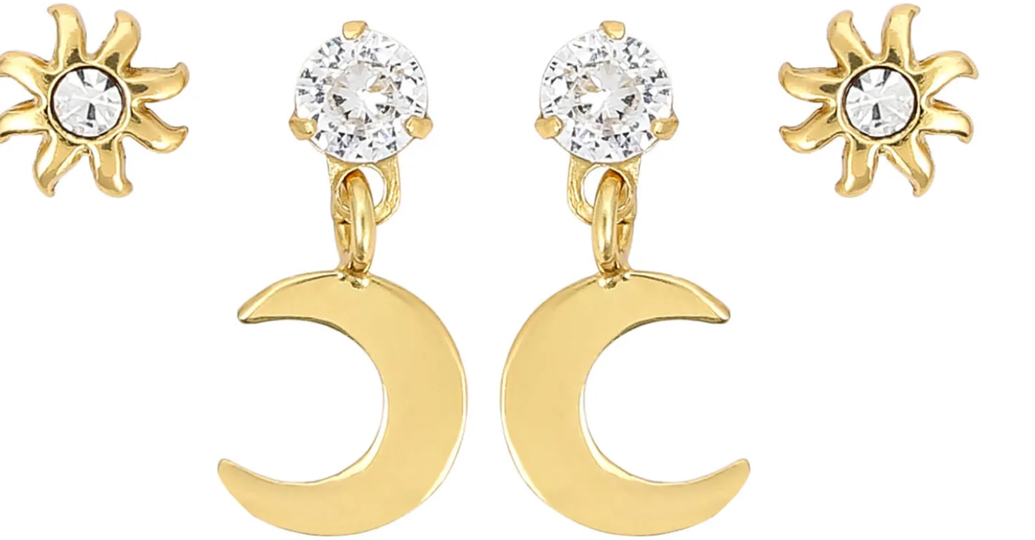 Set di orecchini - The Moon and Star