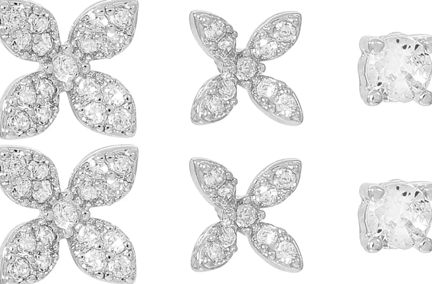 Set di orecchini a perno - Elegant Petals
