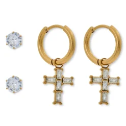 Set di orecchini a perno - Holy Steel