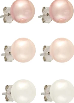 Set di orecchini a perno - Rosa Pearl