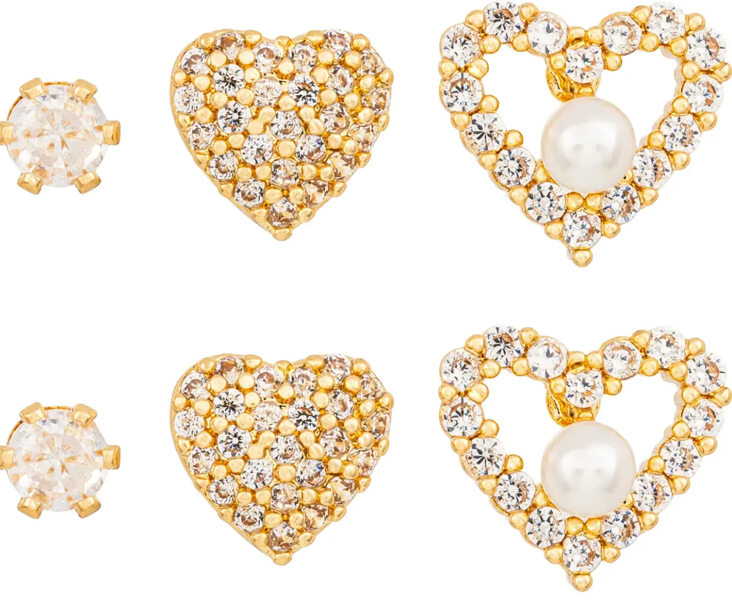 Set di orecchini a perno - Sparkle Heart