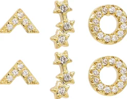 Set di orecchini a perno - Trio Charm