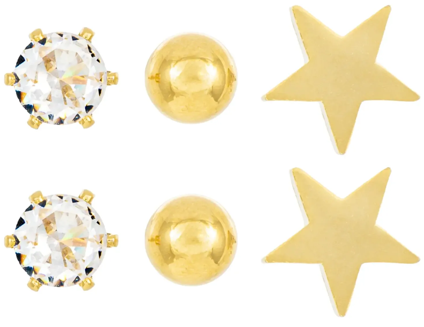 Set di orecchini a perno - Star Shine