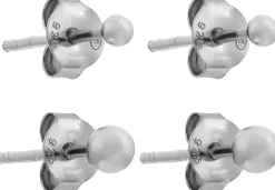 Set di orecchini a perno - Silver Dots
