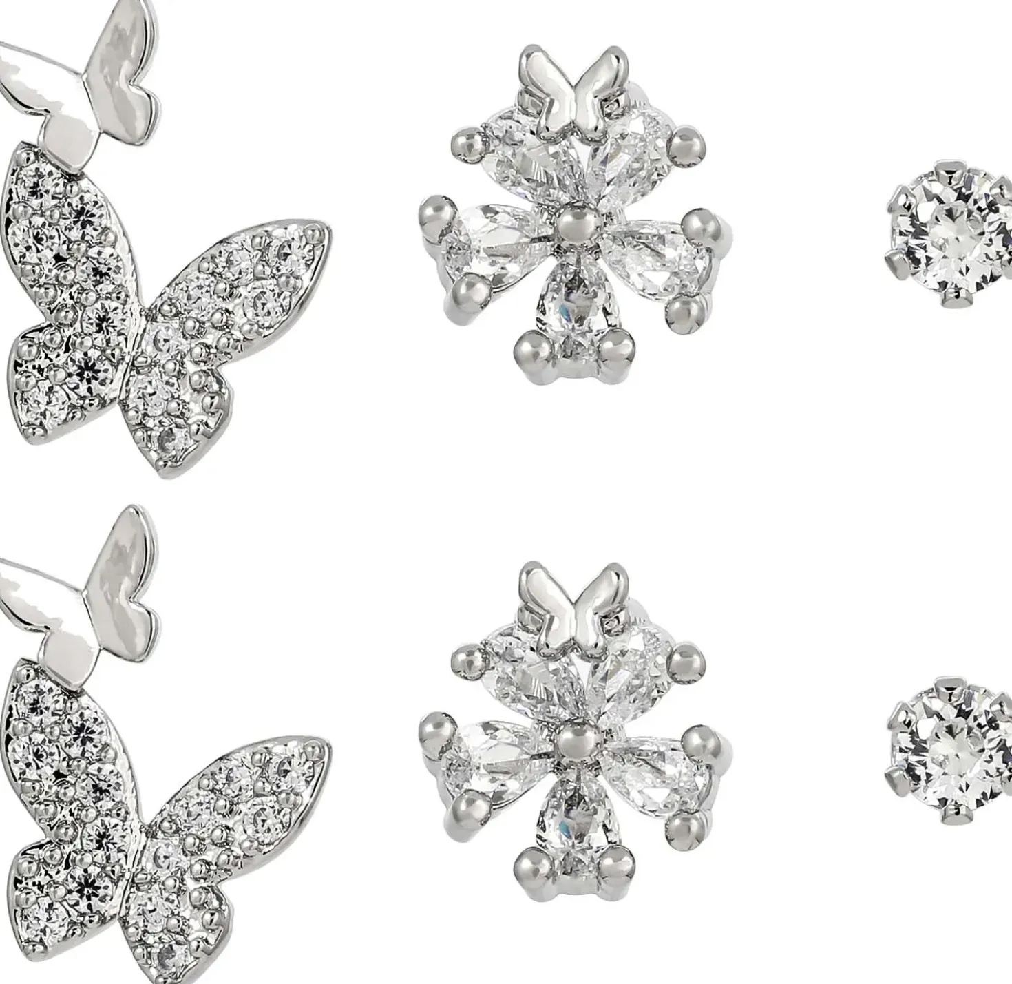 Set di orecchini a perno - Silver Garden