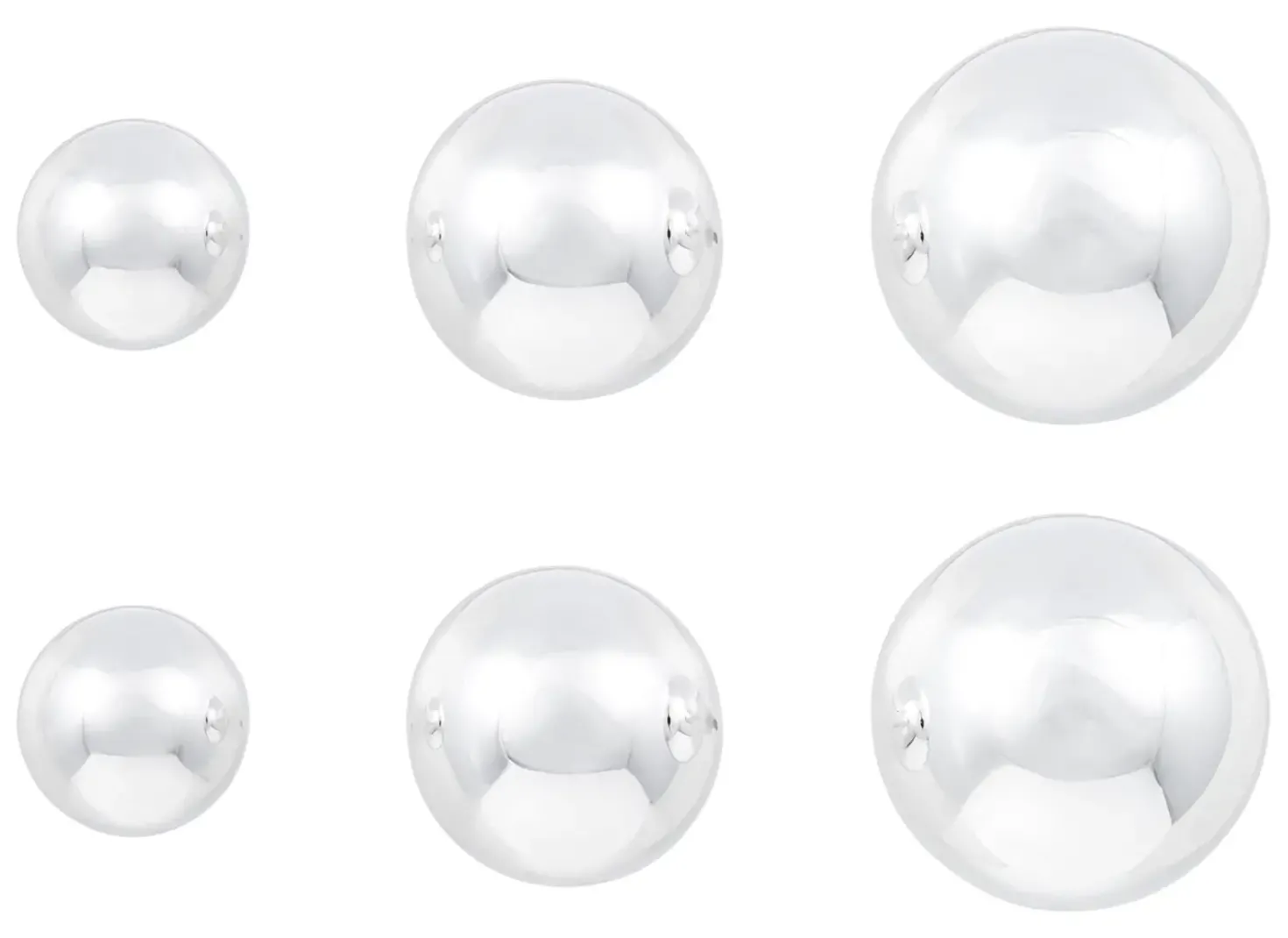 Set di orecchini a perno - Silver Balls