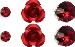 Set di orecchini a perno - Red Passion