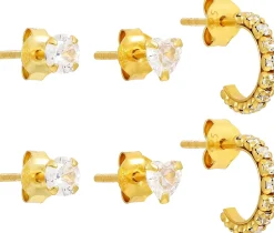 Set di orecchini a perno - Iced Gold