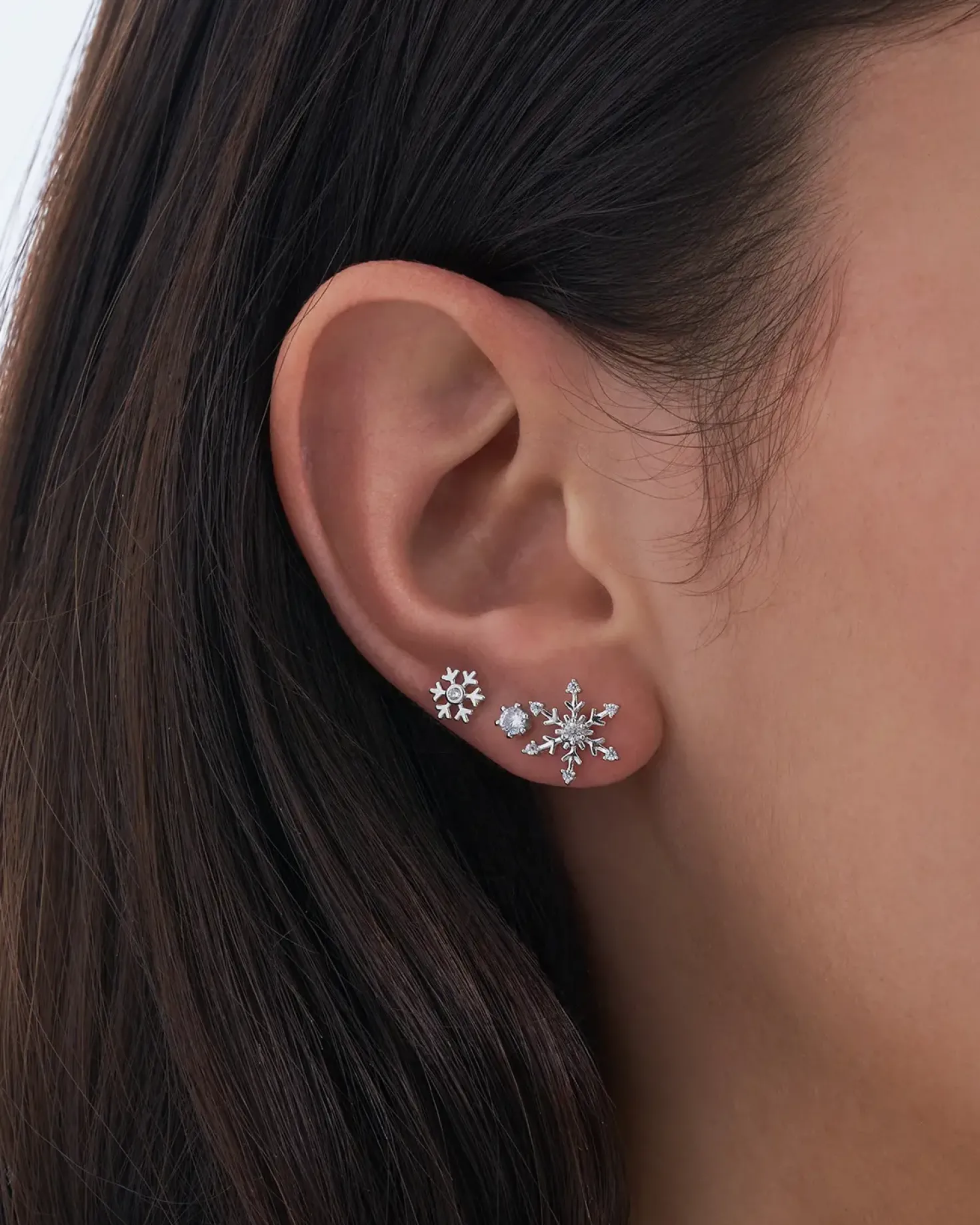 Set di orecchini a perno - Snowflake Sparkle