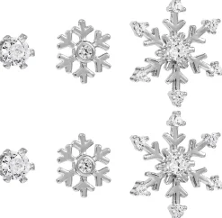 Set di orecchini a perno - Snowflake Sparkle