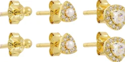 Set di orecchini a perno - Sparkly Trio