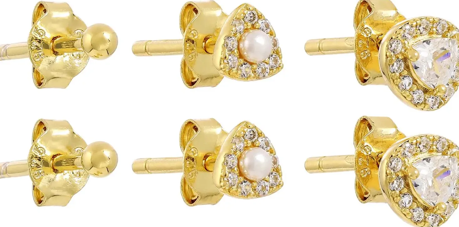 Set di orecchini a perno - Sparkly Trio