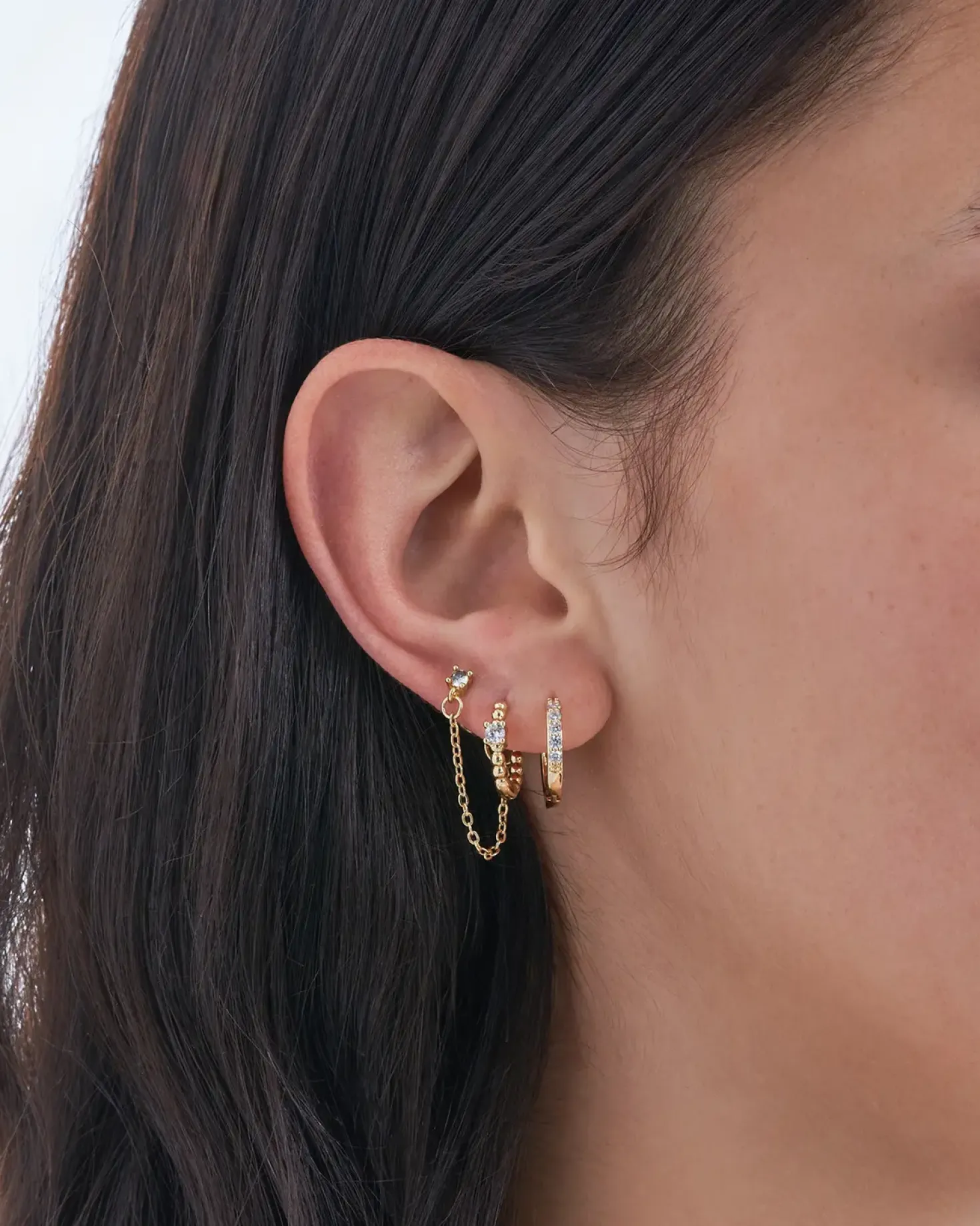 Set di orecchini creoli - Glamorous Gold