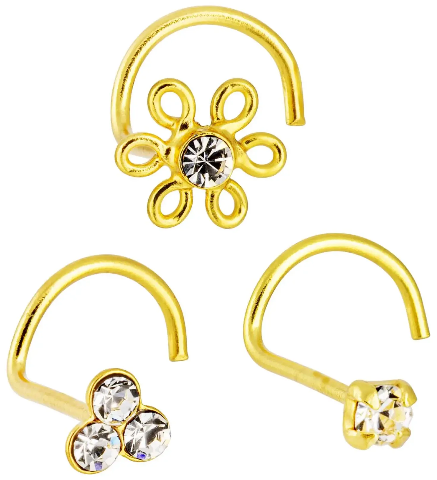 Set di piercing - Golden Trio