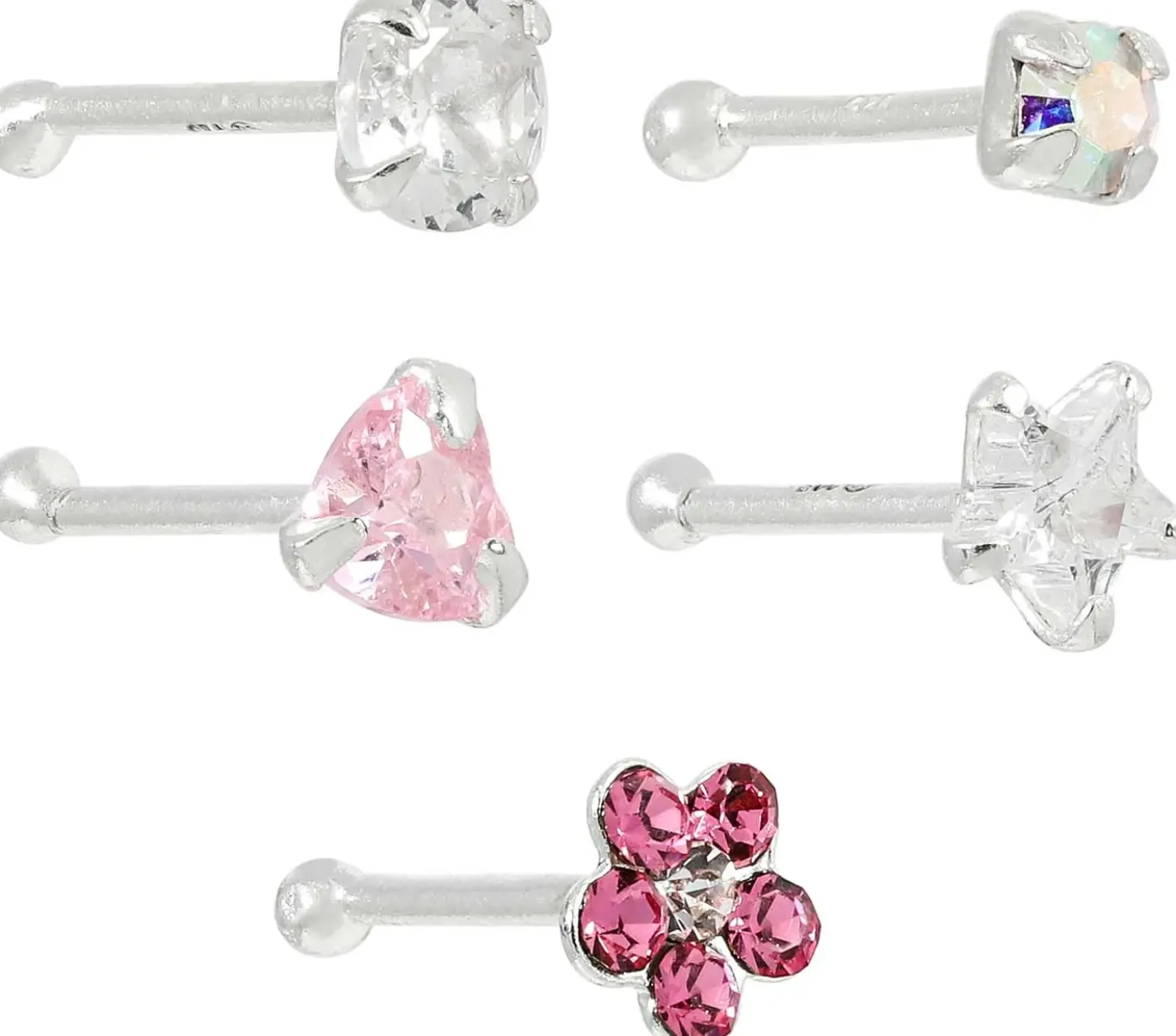 Set di piercing - Pink Sparkle