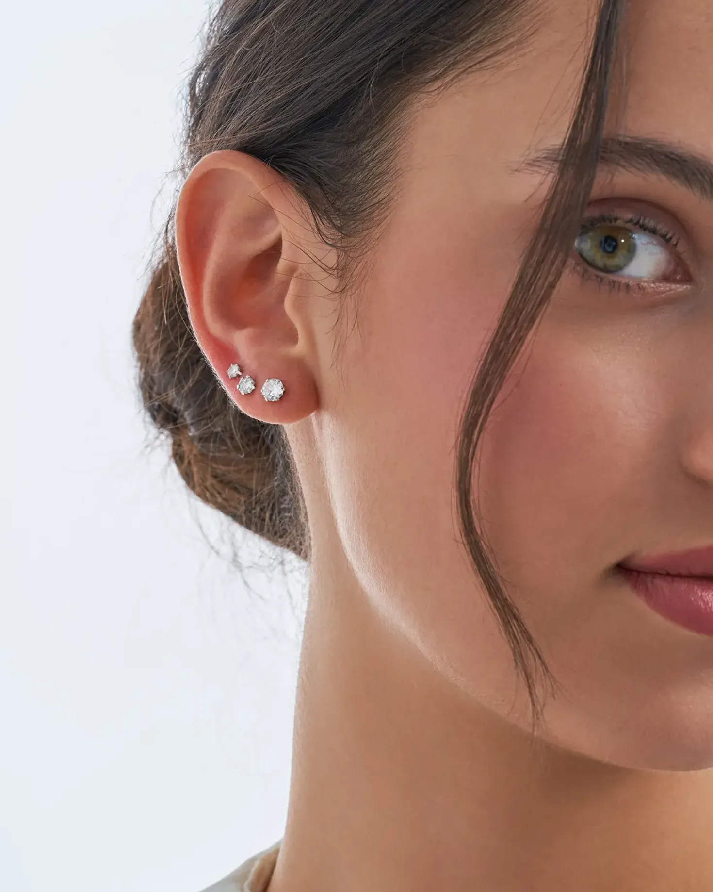 Set orecchini a perno - Silver Trio