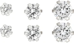 Set orecchini a perno - Silver Trio