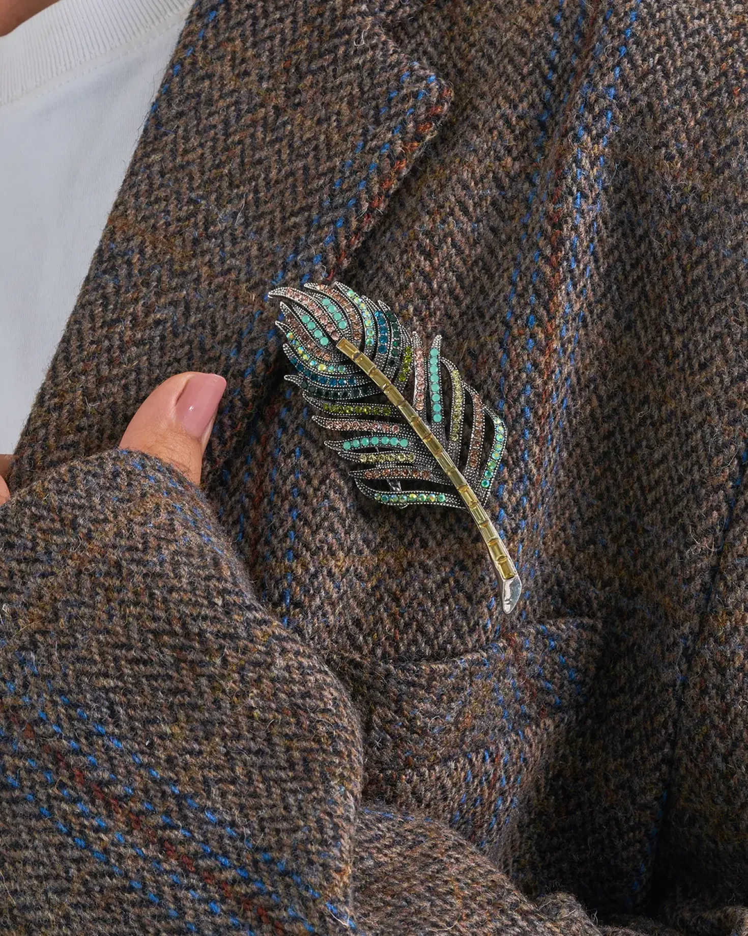 Spilla - Gleaming Feather